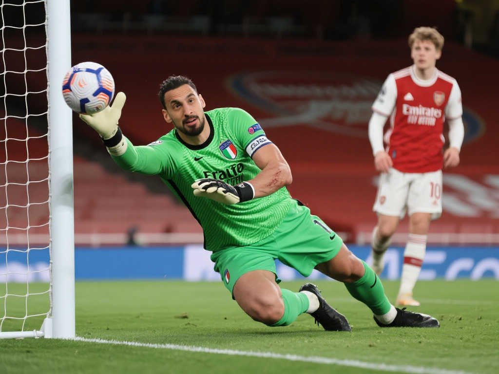 多纳鲁马屡献神扑！挡出厄德高射门后肩部微恙，治疗后坚持作战